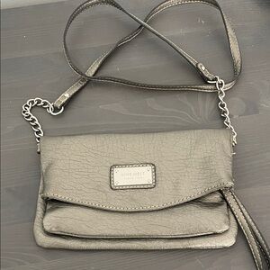 Nine West Shimmering Silver Crossbody Bag